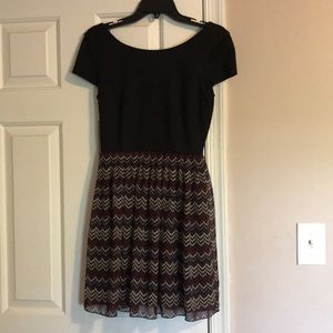 Black and colorful short dress
